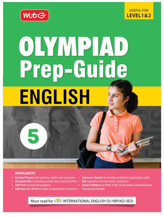 MTG Olympiad Prep-Guide Class 5 English (IEO) - Detailed Theory, Self Test with IEO Topicwise Previous Year Question Paper For SOF 2024-25 Exam